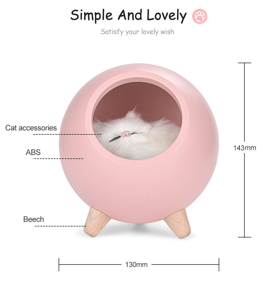 LED Cat Light USB Touch Night Llight Bionic Cat Stepless